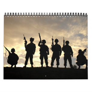2011の軍のシルエット カレンダー