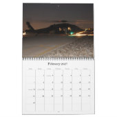 2011の軍のシルエット カレンダー (2月 2027)