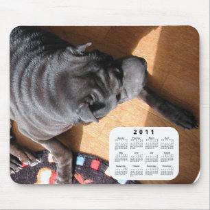 2011ドッグカレンダー中国の- Shar Pei マウスパッド