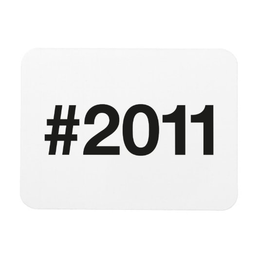 2011ハッシュタグ14誕生日記念日 マグネット (横)