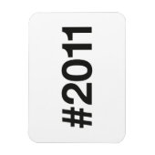 2011ハッシュタグ14誕生日記念日 マグネット (縦)