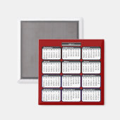 2011ブラックカレンダーマグネット マグネット (正面/裏面)