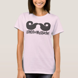 2011人の女性の大きいStache! -細い肩ひも Tシャツ