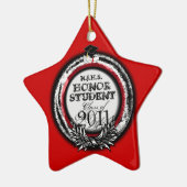 2011匹のオーナメントの赤の名誉学生賞のクラス セラミックオーナメント (左)
