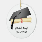 2011年のクリスマスのオーナメントのパーソナライズなクラス セラミックオーナメント (左)