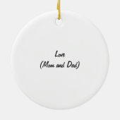 2011年のクリスマスのオーナメントのパーソナライズなクラス セラミックオーナメント (裏面)