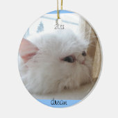 2011年のクリスマスの子猫の夢 セラミックオーナメント (左)