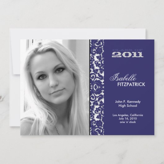 2011年のドラマチックなDamask卒業発表 案内状 (正面)