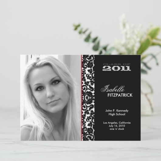 2011年のドラマチックなDamask卒業発表 案内状 (スタンド正面)