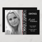 2011年のドラマチックなDamask卒業発表 案内状 (正面/裏面)