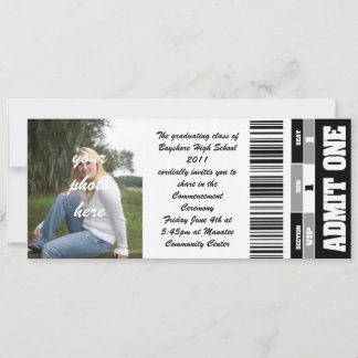 2011年の写真チケット 招待状