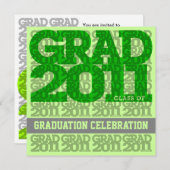 2011年の卒業のパーティの招待状のクラス03D 招待状 (正面/裏面)