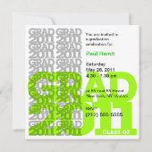 2011年の卒業のパーティの招待状のクラス03D 招待状 (裏面)