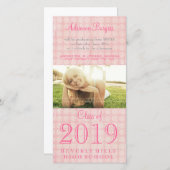 2011年の女子大卒業クラスの写真カード 案内状 (正面/裏面)