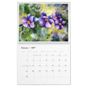 2011年の水彩画によってはカレンダーが開花します カレンダー (2月 2027)