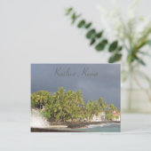 2011年の津波前のコナの防潮堤 ポストカード (スタンド正面)