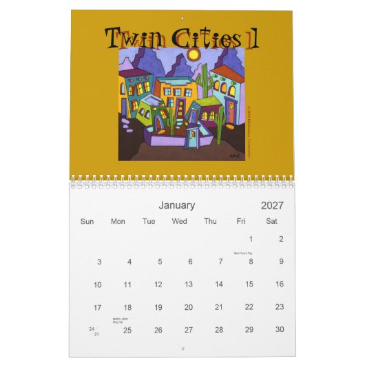 2011年のMulleneauxのカレンダー カレンダー (1月 2027)