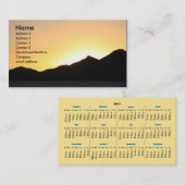 2011年カレンダー付き日没 名刺 (正面/裏面)