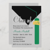 2011年タッセル卒業招待状クラス（緑） 招待状 (正面/裏面)