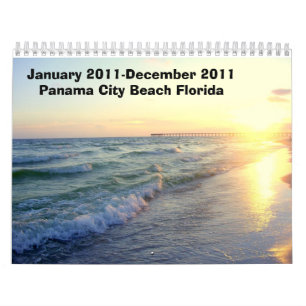 2011年パナマ市の1月2011 12月ビーチの写真 カレンダー
