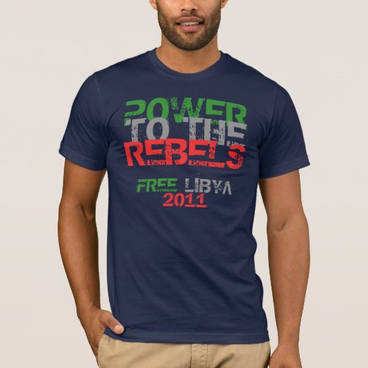 2011年リビア反政府勢力への力 Tシャツ (正面)