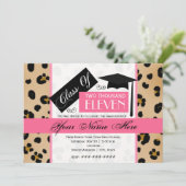 2011年レオパード·プリント·ピンク·卒業 招待状 (スタンド正面)