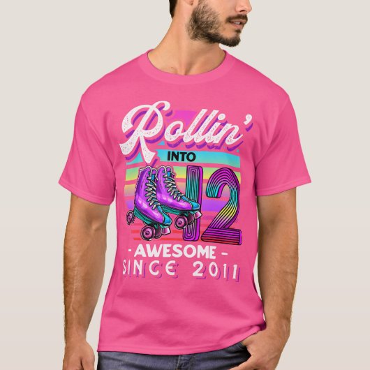 2011年ローラースケート12歳の誕生日おめでとう Tシャツ (正面)