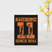 2011年以来11誕生日少年素晴らしバスケットボール カード (黄色い花)