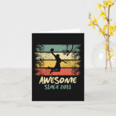 2011年以来12誕生日バスケットボール選手素晴らし（選手） カード (黄色い花)