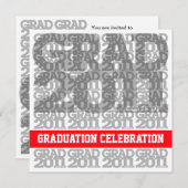 2011年卒業パーティ招待状03Aのクラス 招待状 (正面/裏面)