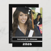 2011年卒業写真招待状 インビテーションポストカード (正面/裏面)