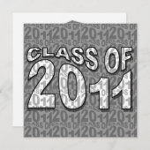 2011年卒業招待状TXT264 Grayクラス 招待状 (正面/裏面)