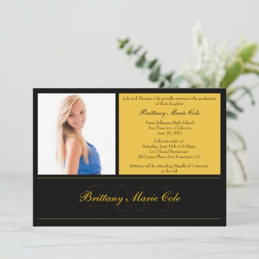 2011年卒業発表 招待状 (スタンド正面)