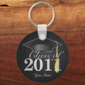 2011年卒業鍵チェーン(blk&silver) キーホルダー (正面)