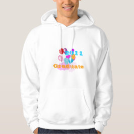 2011年卒業Tシャツ カラフルな風船と雲 パーカ