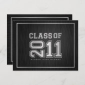 2011年度卒業パーティ招待状（銀）級 招待状 (正面/裏面)