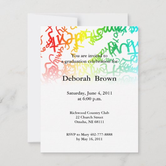 2011年度卒業式招待状GM110 招待状 (裏面)