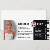 2011年度卒業式招待状TKT314チケット 招待状 (正面/裏面)