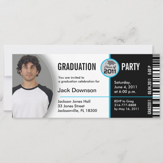 2011年度卒業招待状TKT313チケット 招待状 (正面)