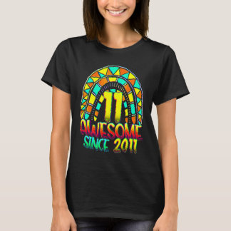 2011年生まれの11歳のお誕生日おめでとう 虹 Tシャツ
