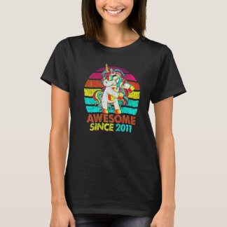 2011年生まれ ユニコーン フロッシング 11歳の誕生日おめでとう Tシャツ