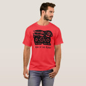 2011年間のウサギの紙によって切られる暗いTシャツ Tシャツ (正面フル)