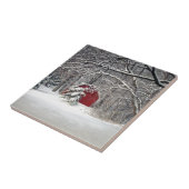 2011年雪の赤い納屋 タイル (側面)