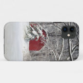 2011年雪の赤い納屋 Case-Mate iPhoneケース (裏面(横))