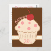 2011年1月キュケーキカレンダーはがき ポストカード (正面/裏面)