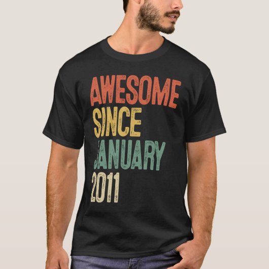 2011年1月以素晴らし降11誕生日11年 Tシャツ (正面)