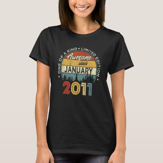 2011年1月以素晴らし降12誕生日12年 Tシャツ (正面)