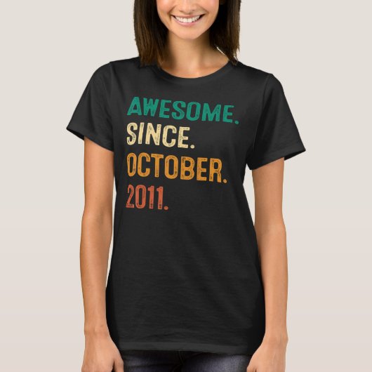 2011年10月素晴らし11日以来11歳 Tシャツ (正面)