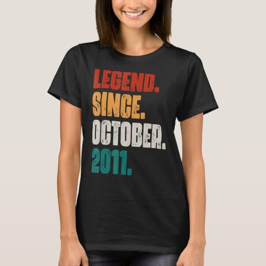 2011年10月11誕生以来11歳の伝説 Tシャツ (正面)