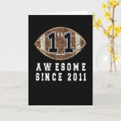 2011年11生まれ誕生日サッカー少年11年 カード (黄色い花)